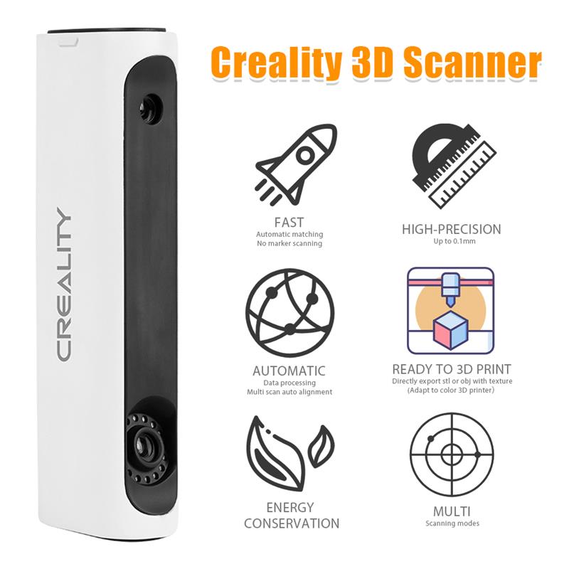 Creality CR-Scan 01 3D ĳ  ڵ Ī ǥ ޺ 3D   ŰƮ, OBJ/STL  